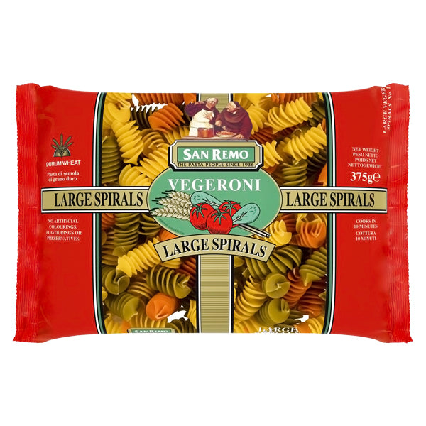 San Remo Vegeroni Large Spirals, 500g