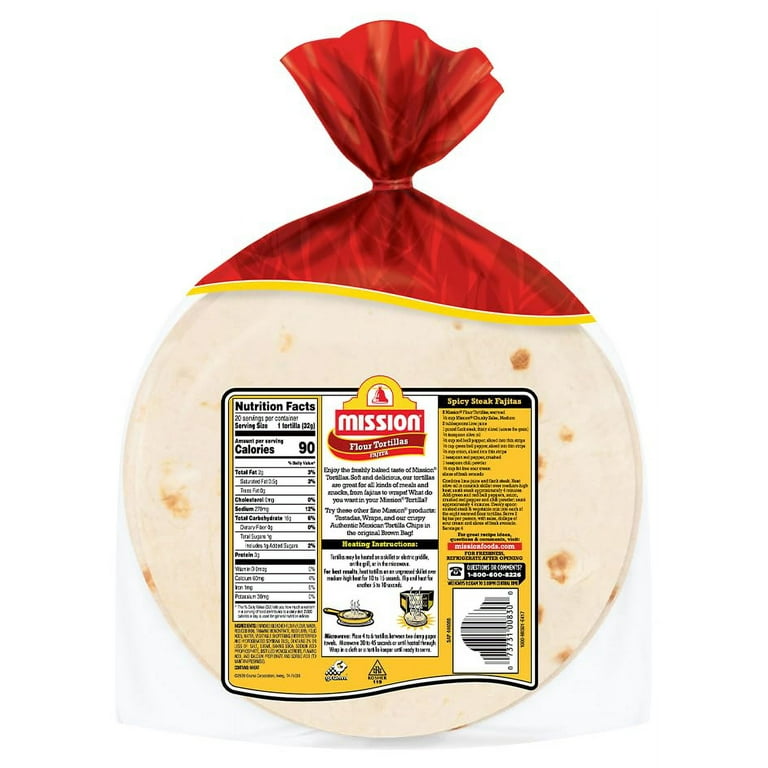 Mission 6-inch Flour Tortillas, Frozen, 12 count