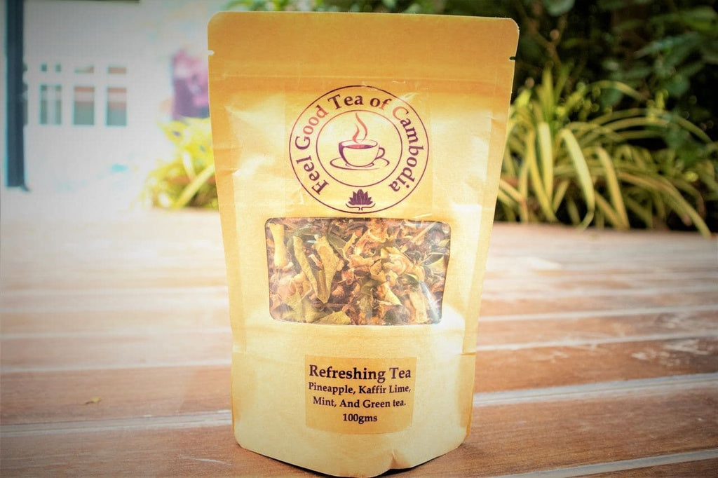 Feel Good Tea Blend, Healing Pineapple Mint & Kaffir Green Jasmine Tea, 100g