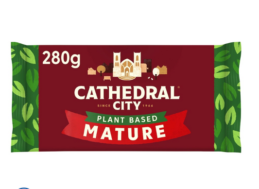 Cathedral City Plant Based Mature Cheddar Cheese Flavour Vegan Block 280g