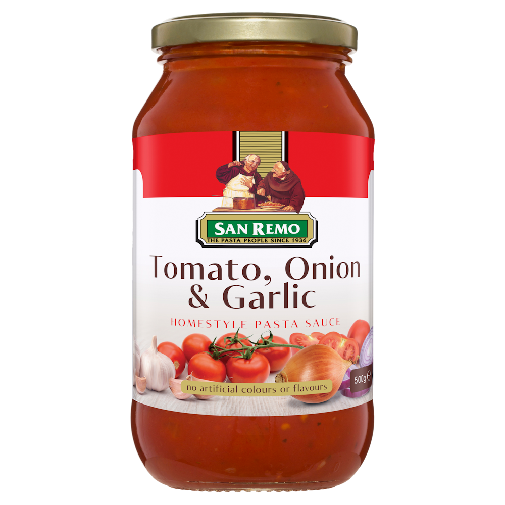San Remo Tomato, Onion & Garlic Pasta Sauce, 500gm