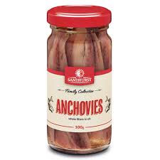 Sandhurst Anchovy Fillets in Oil, 100g