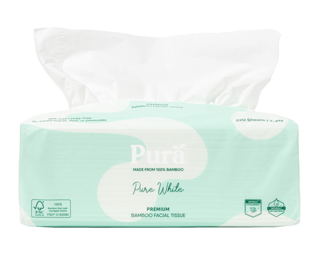 Bamboo Facial Tissie, Pure White